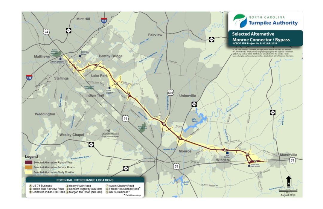 Monroe Bypass Map - Mitch Eudy & McGee Huntley Builders